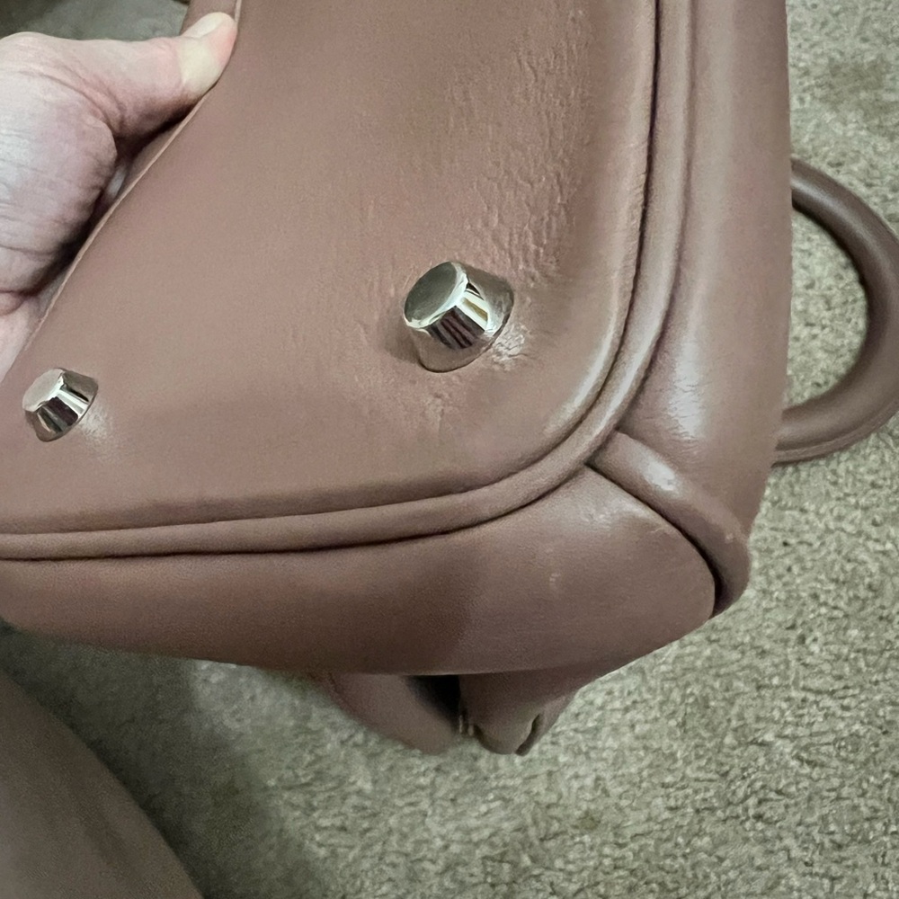Christian Dior large Diorissimo Leather Satchel Dusty Rose-Taupe removable pouch - Picture 13 of 16